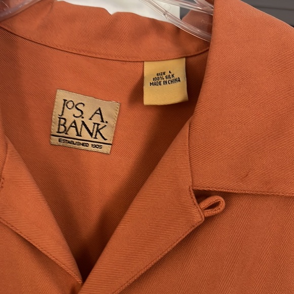 Joseph a a bank, orange silk button down shirt - Picture 2 of 2